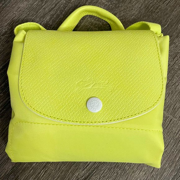 Longchamp Bags Longchamp Backpack Lime Yellow Poshmark